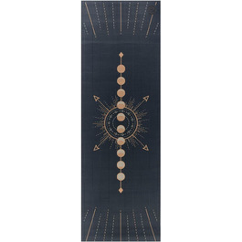 Йога мат Bodhi Leela Collection | Нековзна спортивна мат | Безпечна та миюча мат | PVC мат для йоги, пілатесу та гімнастики (Lunalign, темно-синій)