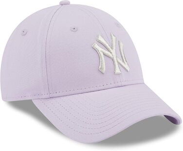Шапка New Era New York Yankees жіноча з помпоном, колір фіолетовий