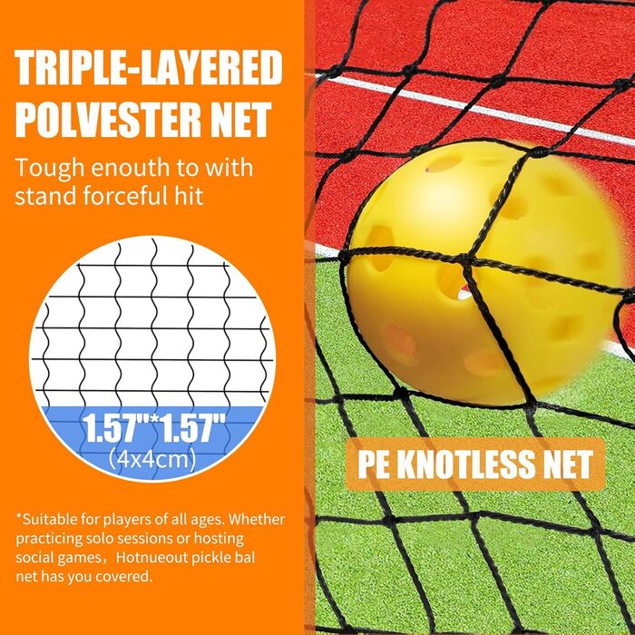 М'яка портативна сітка для піклболу 1.5 м для гри та тренувань. Підходить для вулиці, дому, двір. Сітка для піклболу