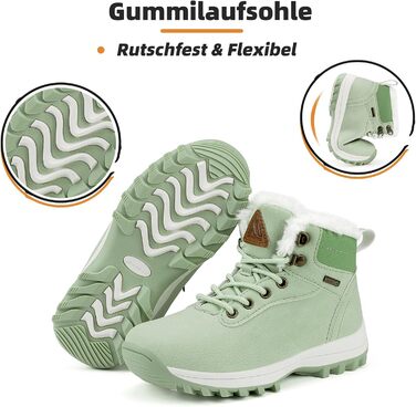 Дитячі зимові черевики Mishansha для хлопчиків та дівчаток, теплі, водонепроникні, снігоступи (32 EU, зелені)