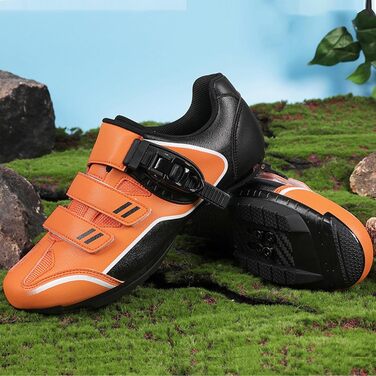 Кросівки для гірського велосипеда MTB (чоловічі/жіночі) з сумісністю SPD, з клітами, помаранчеві, 43 EU