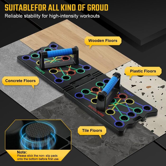 Флінтронік Тримачі для віджимань, дошка для віджимань, складані, портативні, багатофункціональні, для тренувань всього тіла, 24 в 1