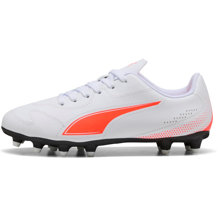 Дитячі футбольні бутси PUMA Vitoria II FG/AG Jr для футболу, 32 EU, білий/червоний