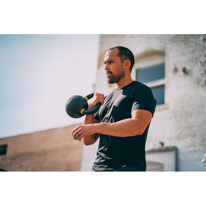 Kettlebell Kings гиря з порошковим покриттям для жінок і чоловіків, довговічна сталева гиря