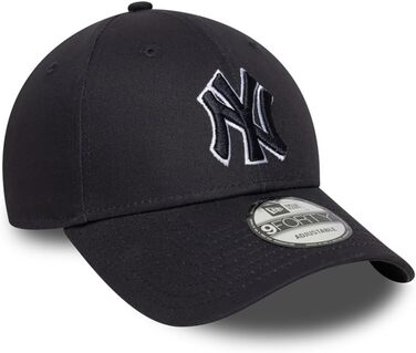 Кепка New Era 9Forty Strap Cap з вишитим логотипом New York Yankees (Navy)