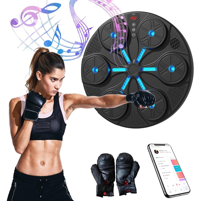 Розумна музична боксова машина з Bluetooth для дітей та дорослих, настінна електронна тренувальна система