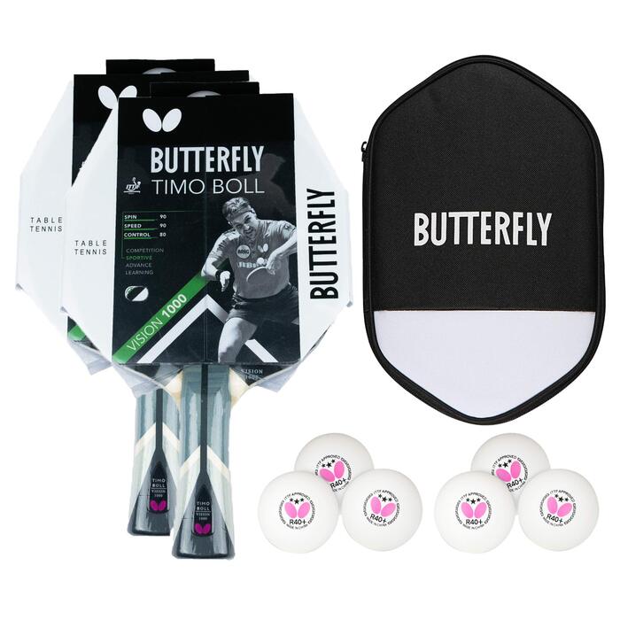 Набір для настільного тенісу Butterfly Timo Boll Vision 2000 (2 ракетки + чохол + 2 м'ячі 40+ ITTF)