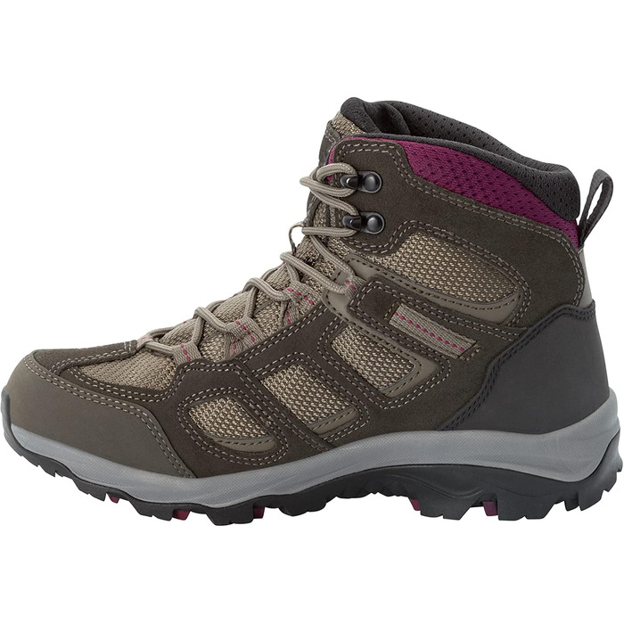 Жіночі трекінгові черевики Jack Wolfskin Vojo 3 Texapore Mid (40 EU, Хакі Бургунді, 2023)