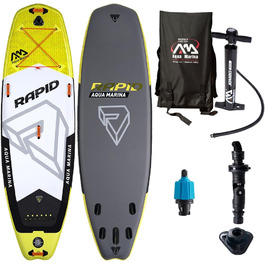 Надувний SUP Aqua Marina Sport Rapid 9.6 – дошка для сплаву річками та по течії, жовта, 289.6 x 84 x 15 см