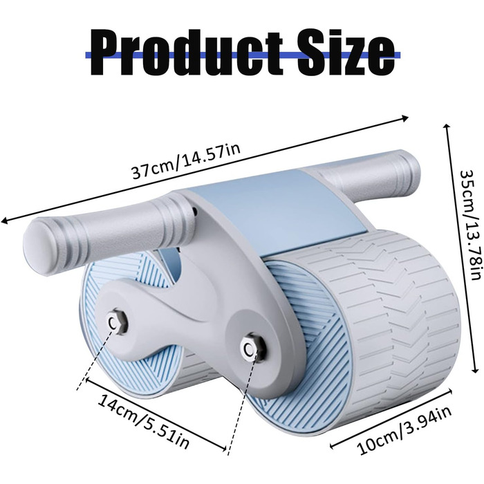 AB Roller TWSOUL: тренажер для пресу з автоматичним відскоком та килимком, для силових тренувань
