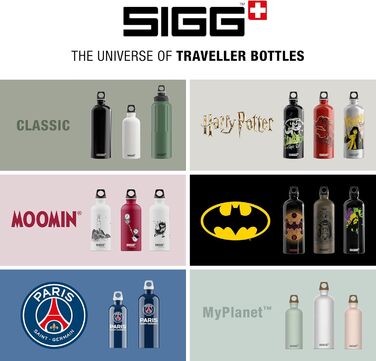 SIGG Алюмінієва пляшка для води Traveller 1,5 л, чорна, для газованих напоїв, герметична, легка, BPA-free, кліматично нейтральна