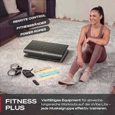 Віброплатформа Sportstech sVibe Lite чорна: для дому, до 120 кг, схуднення, спалювання жиру, м'язовий набір, тренування всього тіла, 99 рівнів інтенсивності, німецька якість