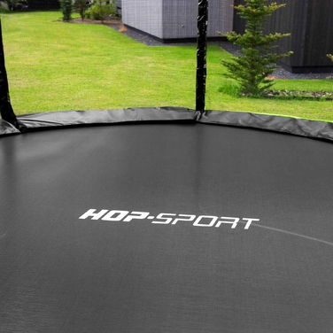 Батут із зовнішньою захисною сіткою Hop-Sport 10ft (305 см), чорно-зелений