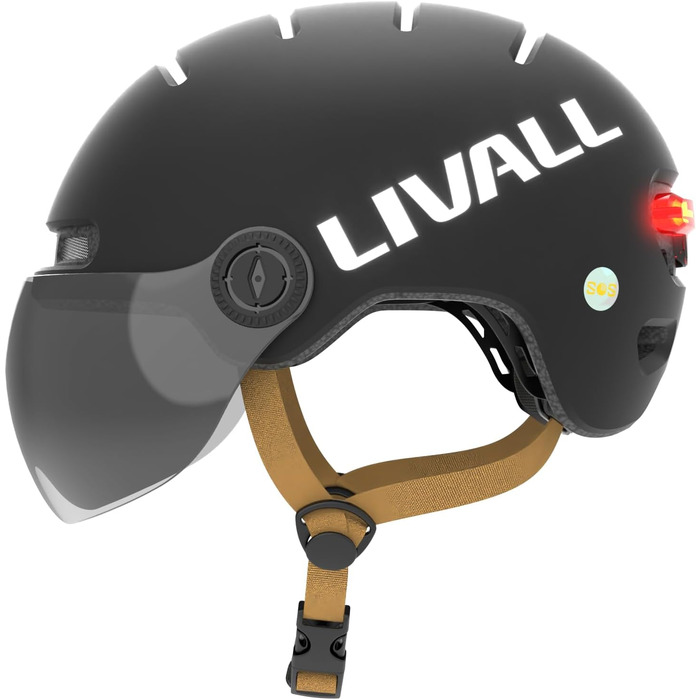 Розумний велосипедний шолом LIVALL L23 з LED-підсвіткою, знімним козирком, сертифікатами NTA8776 і CPSC, функцією виявлення падіння, для електровелосипедів, самокатів, скейтбордів, для дорослих чоловіків і жінок