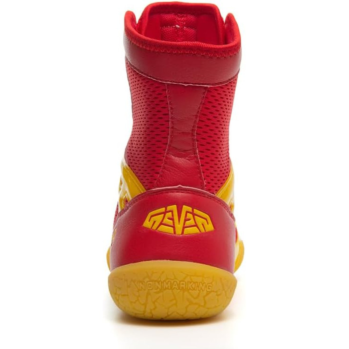 Боксерські черевики для чоловіків та жінок, дитячі, для індоор-фітнесу, бойові черевики, антиковзкі та дихаючі хай-топ бойові черевики, 40 EU, червоний, жовтий