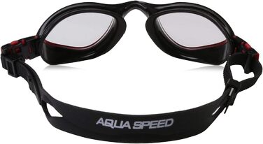 Окуляри для плавання Aqua Speed Herren Clear Lens Flex Monoblock чорно-червоні
