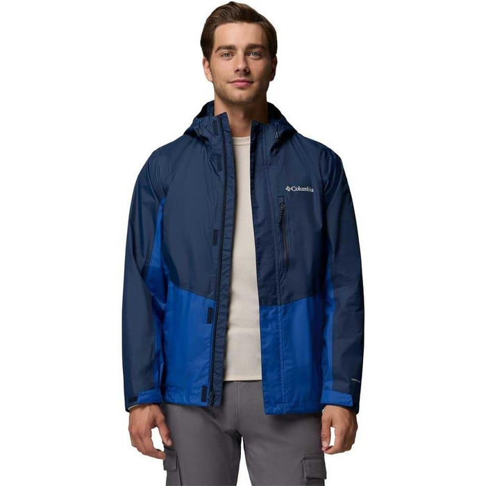 Чоловіча водонепроникна куртка Columbia Pouring Adventure III, темно-синя (Collegiate Navy/Mountain Blue), розмір M