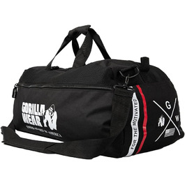 Спортивна сумка-рюкзак Gorilla Wear Norris Hybrid, чорна, велика, поліестер, з бічними кишенями, для тренувань і відпочинку, універсальний розмір
