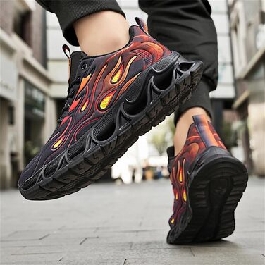 Кросівки для чоловіків та жінок, спортивні, для бігу та ходьби, дихаючі, з повітряною подушкою, розмір 39-46, 9189 C білий (9189 C чорний, 42 EU)