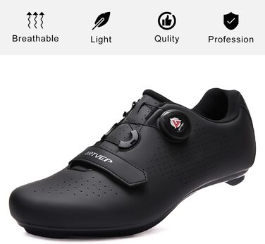 Велосипедні черевики для чоловіків та жінок. Сумісні з педалями Look SPD, SPD-SL, Delta Lock. Підходять для педалей Peloton. Розмір 43 EU, чорний колір