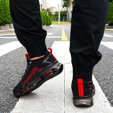 Кросівки Hitmars для чоловіків з повітряною подушкою, розмір 39-48 (сітка, чорний/червоний)