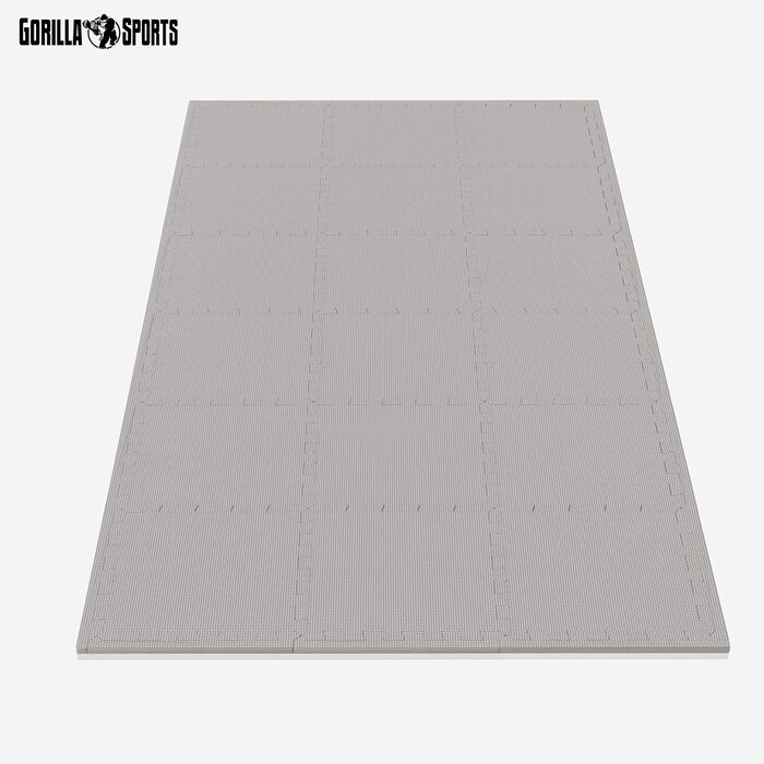 GORILLA SPORTS Захисний килимок для підлоги EVA, 18 шт, 30x30 см, антиковзкий, для фітнесу, тренажерів, пазловий килимок, вибір кольору