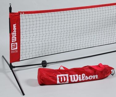 Тенісна сітка Wilson, стартовий набір, регульована висота, червоно-чорна, ширина 0 м