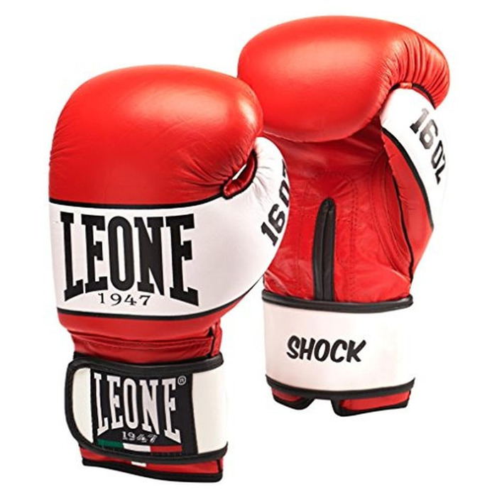 Боксерські рукавиці Leone 1947 Shock червоні 16oz - професійні для тренувань та спарингів