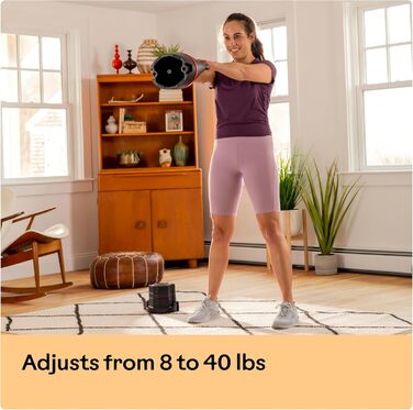 Регульована гантель Bowflex SelectTech, гиря 3.5-18 кг, система змінної ваги