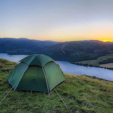 Намет Naturehike Cloud Peak: Ultraleicht 4-сезонний намет для кемпінгу на 2-3 особи, 20D, колір: Waldgrün