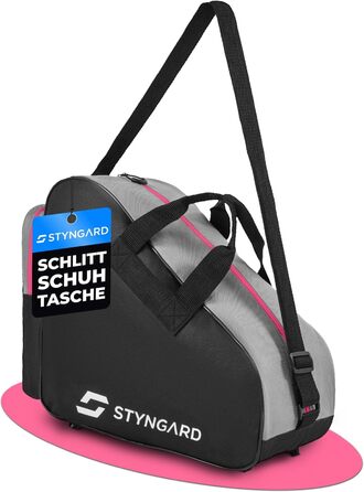 Сумка для ковзанів STYNGARD Montreal (Чорно-рожева) - для ковзанів та роликів, міцна тканина