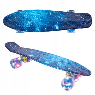 Дитячий скейтборд FISZKA Drift 56 см зі світловими LED-колесами, дизайн 