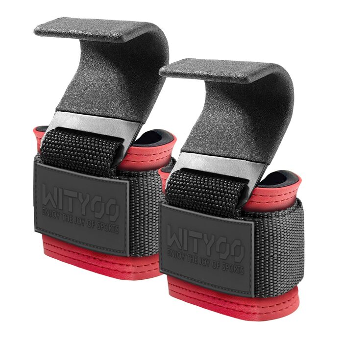 Допоміжні петлі для тяги, петлі для важкої атлетики, петлі для пауерліфтингу, для чоловіків та жінок, фітнес-аксесуар для силових тренувань, тяга, пауерліфтинг, кросфіт, червоний