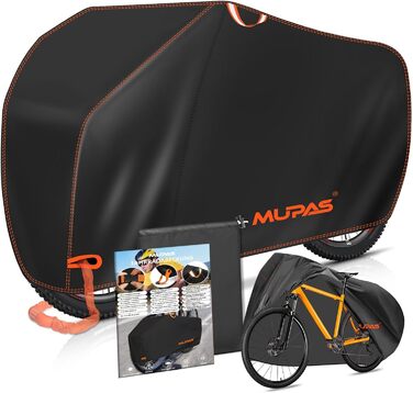 Водонепроникний чохол для велосипеда 210D Oxford, 200 x 110 x 70 cm, чорний. Захист від дощу, пилу та сонця. З отвором для замка та сумкою.