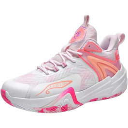 Жіночі баскетбольні кросівки, модні хай-топ спортивні снікерси, легкі волейбольні кросівки для ходьби, бігу, занять спортом на відкритому повітрі, рожеві, 41 EU