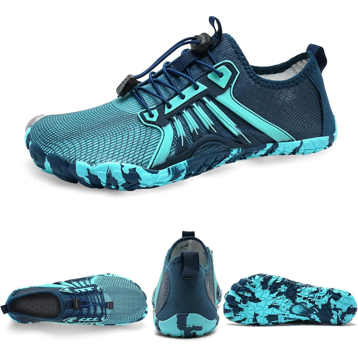IceUnicorn Взуття для трейлраннінгу без шнурівків (чоловіче/жіноче), унісекс, для плавання та відпочинку на пляжі, 43 EU, блакитно-зелений