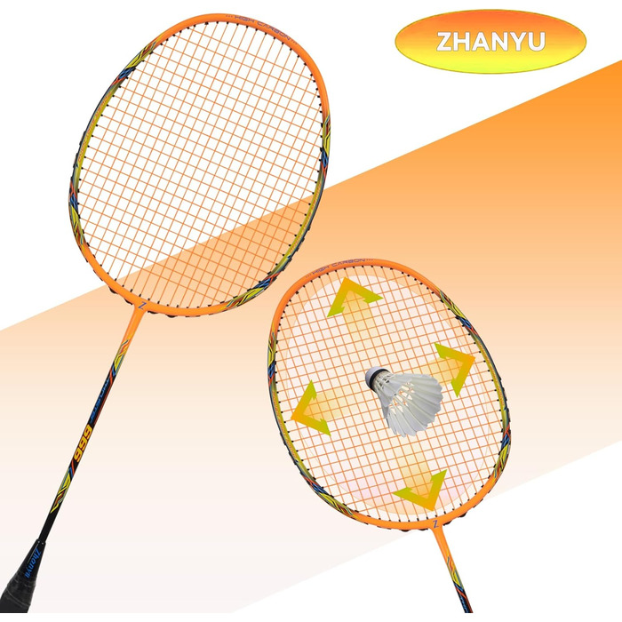 Ракетка для бадмінтону Profi 100% карбон, ультралегка, для тренувань та розваг, з сумкою (007Orange)