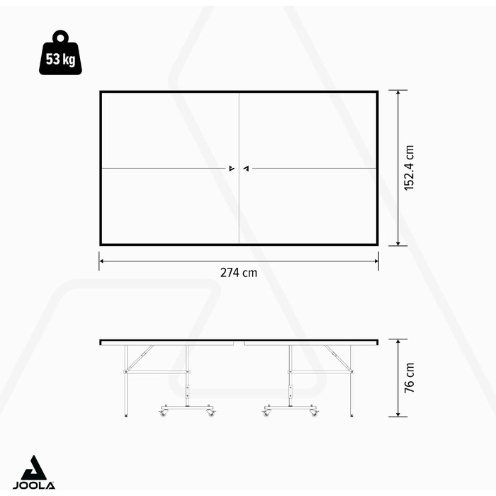 Стіл для пінг-понгу JOOLA Inside 13, розкладний, синій, 274 x 152,5 x 76 см, включає сітку