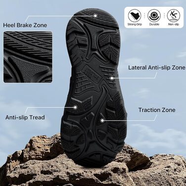 Чоловічі туристичні черевики FREE SOLDIER, чорні, водонепроникні, дихаючі, низькі