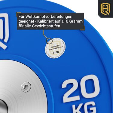 Комплект дисків HQ Germany 100 кг для штанги, 50 мм, IWF, для змагань, REACH, 2×5-20 кг