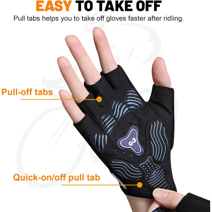 Флінтронік велоперчатки напівпальцеві для чоловіків, спортивні велоперчатки з антиковзаючою поверхнею та амортизацією, з 6 вставками, дихаючі велоперчатки для гірського велосипеда, шосе, фітнесу (M, Рожевий)