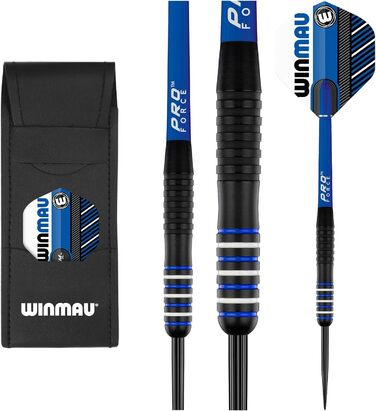 WINMAU Rookie набір латунних дротиків з крилами, стрижнями та ексклюзивною брошурою, синій, червоний, зелений