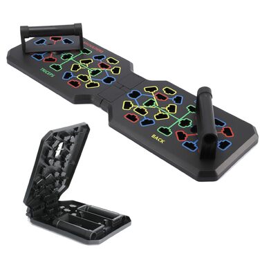 Багатофункціональна дошка для віджимань 12-в-1, складана портативна система для тренування м'язів верхньої частини тіла та всього організму