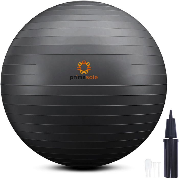 Фітбол Primasole Balance Ball 75 см, чорний - для фітнесу та йоги