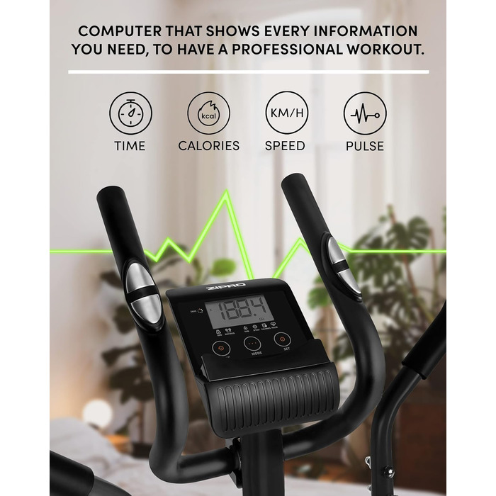 Орбітрек Zipro Crosstrainer Shox для дому, 8 рівнів навантаження, до 120 кг, кардіотренажер
