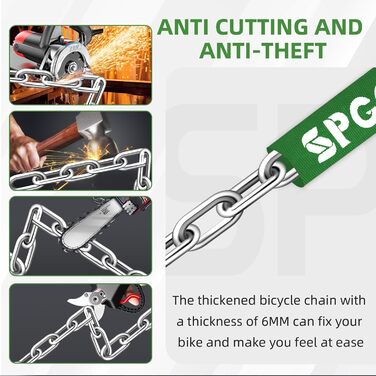 Надійне велозамкoк з 3 ключами, 90 см, проти крадіжок. Захист для велосипеда, електросамоката, електробіка, MTB, мотоцикла, вантажного велосипеда. Водостійкий, чорний (870 мм)
