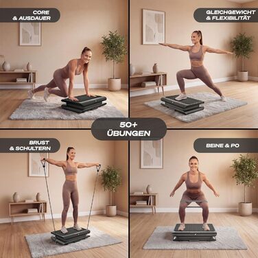 Віброплатформа Sportstech sVibe Lite чорна: для дому, до 120 кг, схуднення, спалювання жиру, м'язовий набір, тренування всього тіла, 99 рівнів інтенсивності, німецька якість