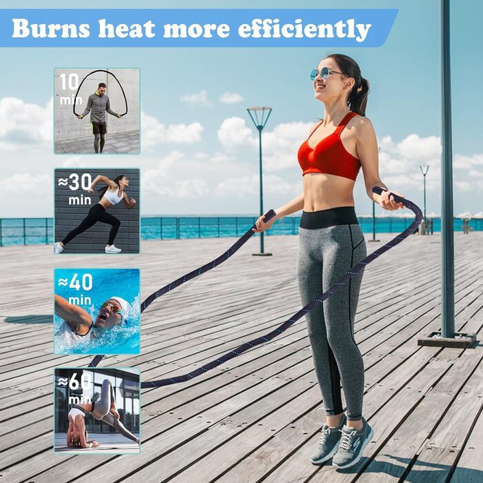 Стрибкове канат JurciCat 1.3 кг - вантажний, для силових тренувань чоловіків та жінок