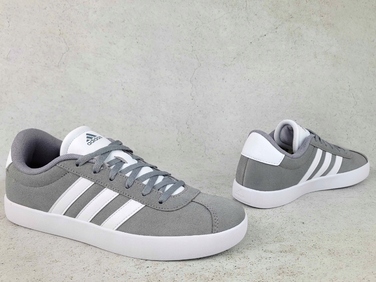 Кросівки Adidas VL Court 3.0 ID6314 шкіряні, сірі
