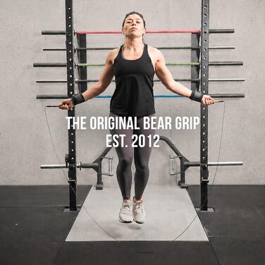 Спортивний стрибкун BEAR GRIP Elite Speed — швидкісна скакалка з антиковзаючими ручками для кросфіту, MMA, боксу та HIIT тренувань, регульована, червона